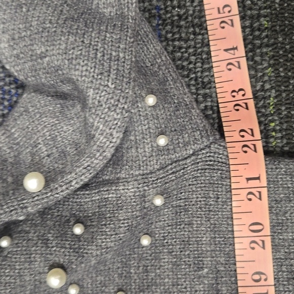 VICI-Pearl Embellished In Grey Sweater-Size Large - Picture 16 of 17